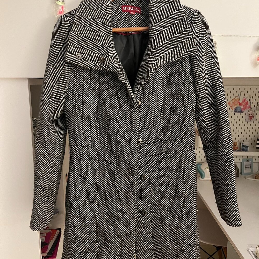 Merona Women's Polyester Wool Blend Coat